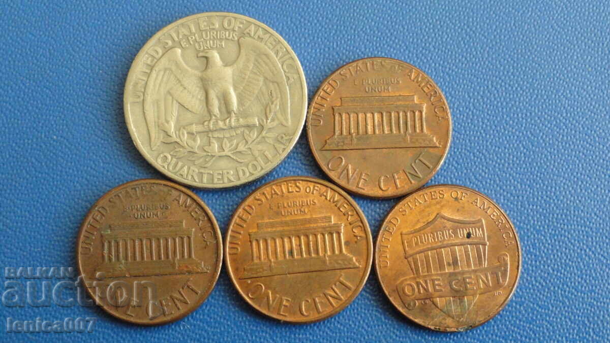 Delivery of USA - Coins (5 pieces) Delivery of USA - Coins (5 pieces)