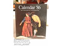 Calendar de cărți rusești Comorile Ermitaj 1984 - engleză