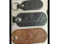 3 pcs. leather key rings