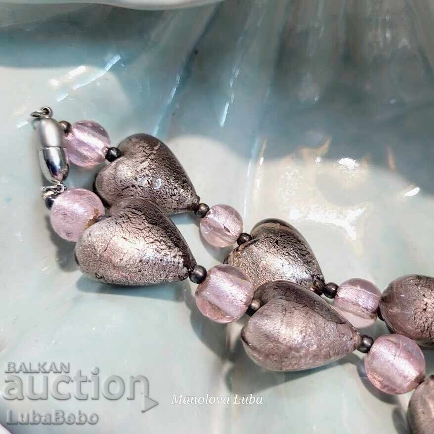 Auction  Venetian Murano glass necklace.