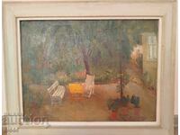 PETKO ABADJIEV OLD BULGARIAN OIL PAINTING - KHAN 1943