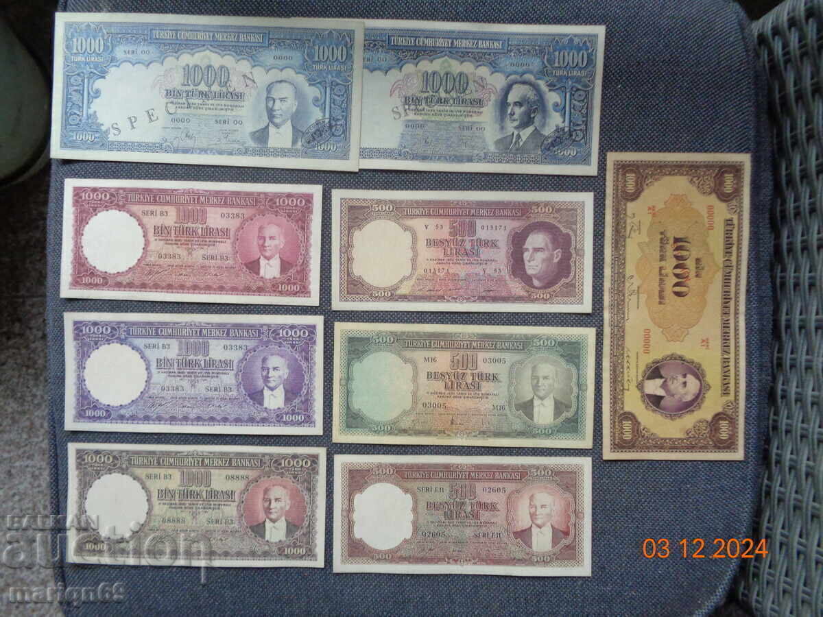 Auction  Very rare - the banknotes are copies of 1927-1953.