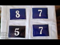 Old enamel street number signs - SOC - unused