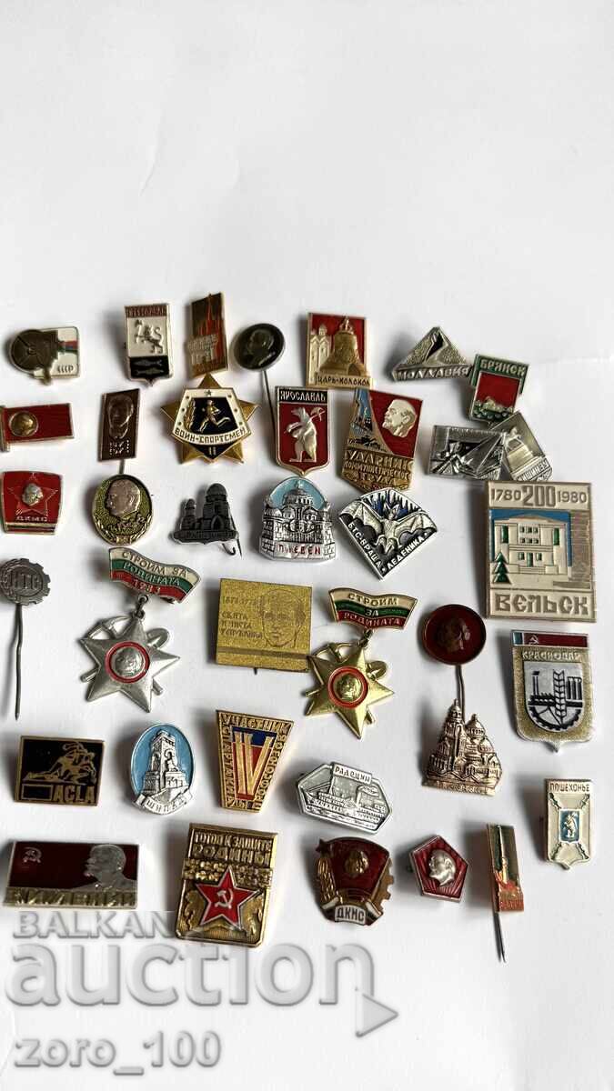 Значки лот 36 броя