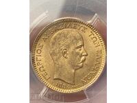 Greece 20 Drachmas 1884 George I Gold PCGS MS 63