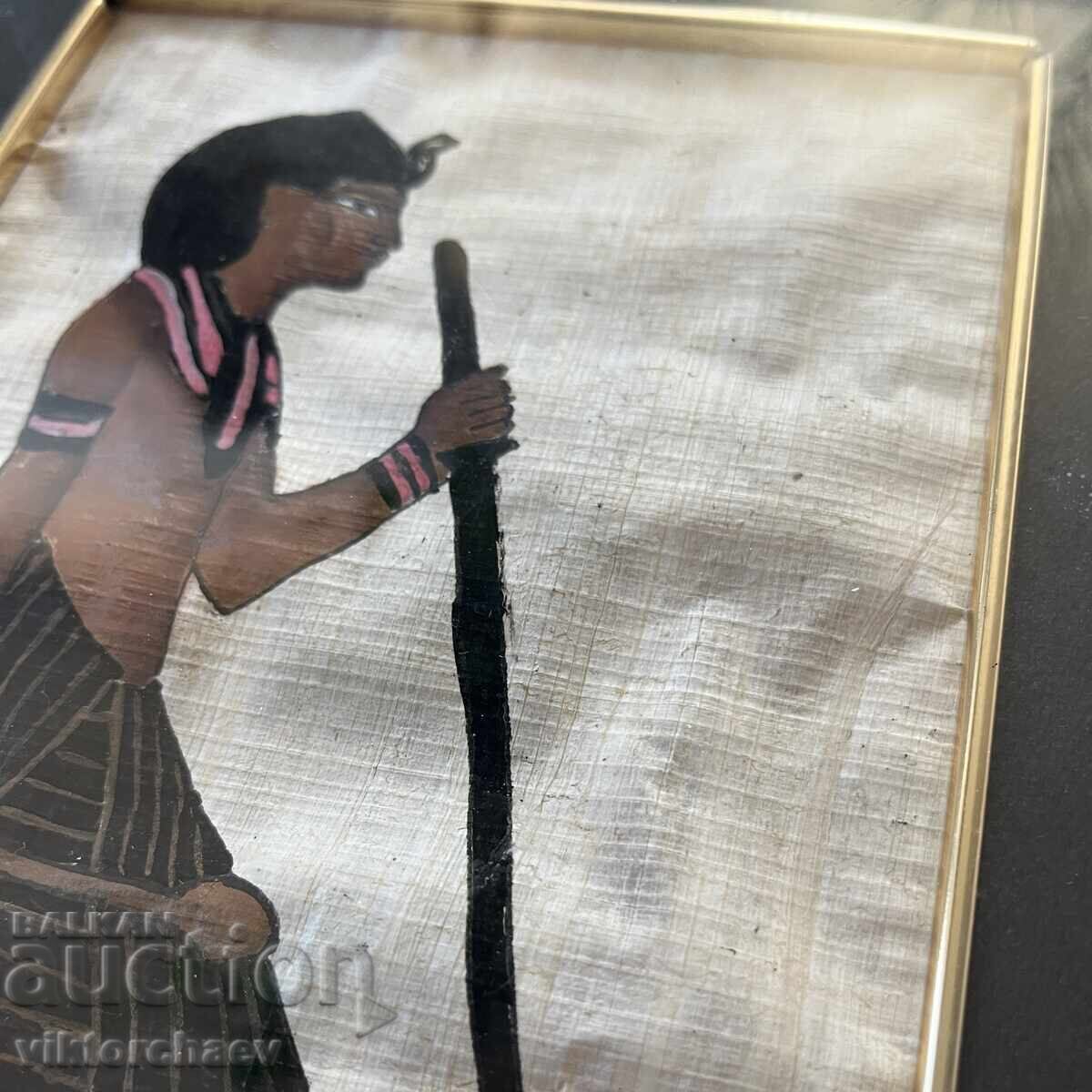Delivery of Egyptian papyrus in a frame Delivery of Egyptian papyrus in a frame