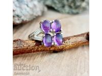 Silver ring with Amethyst (5643)