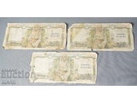 1935 Grecia Bancnote grecești 1000 drahme Lot de 3 bancnote