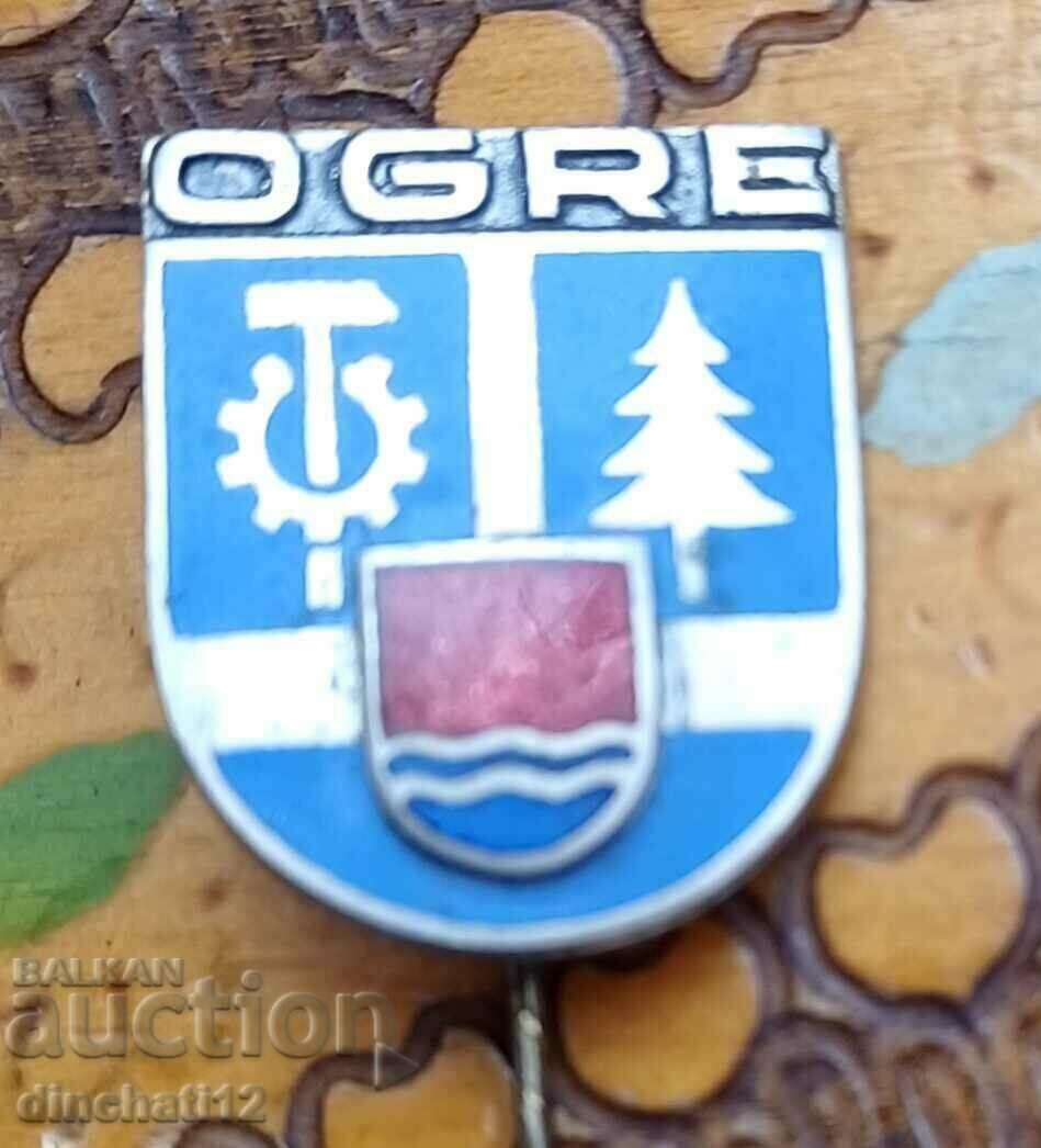 Auction  Old sign Latvia - LATVIJA OGRE