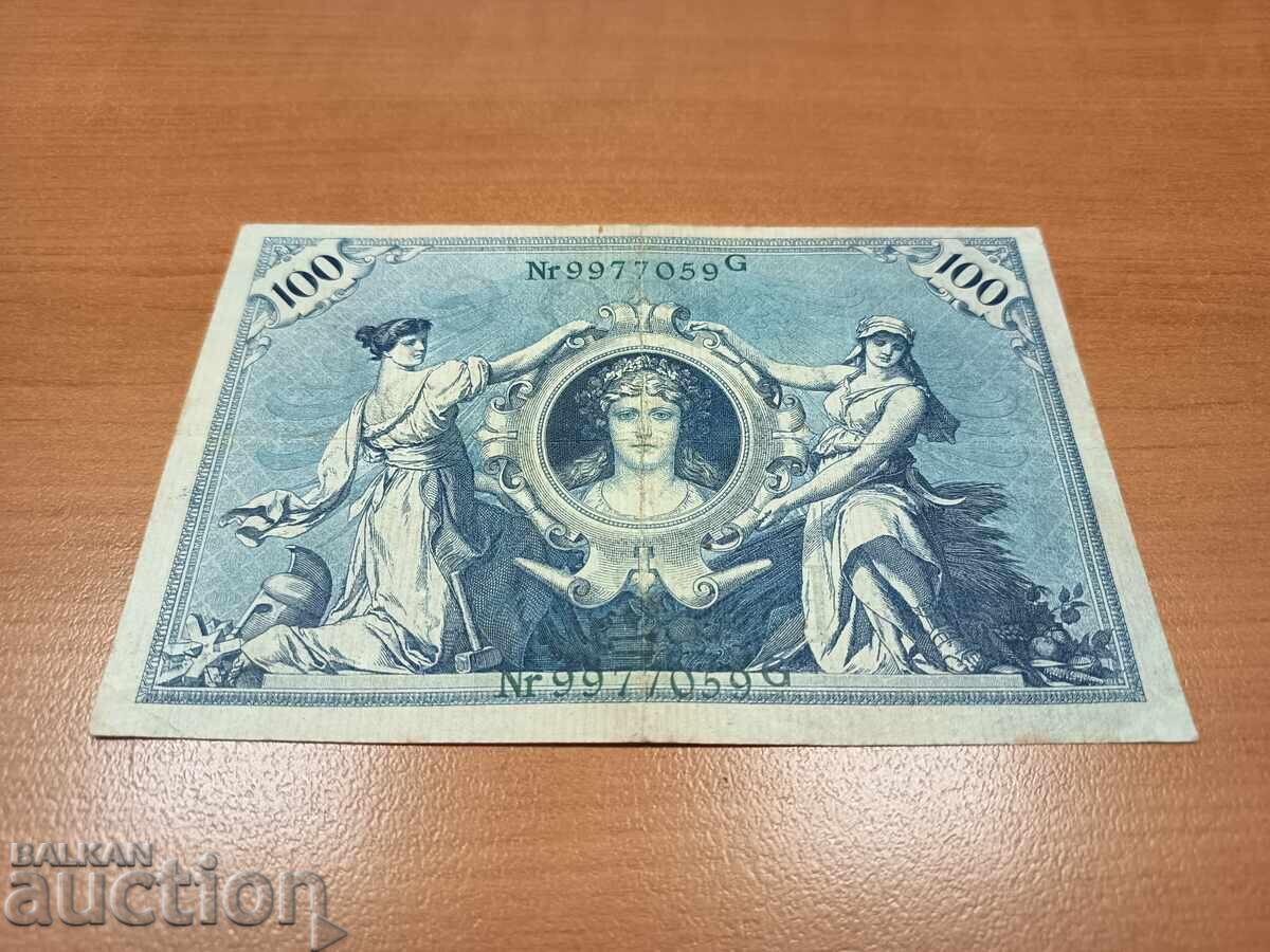 Germania 100 mărci din 1908 număr verde cu preț 5.00 BGN | € 2.56 Germania 100 mărci din 1908 număr verde cu preț 5.00 BGN | € 2.56
