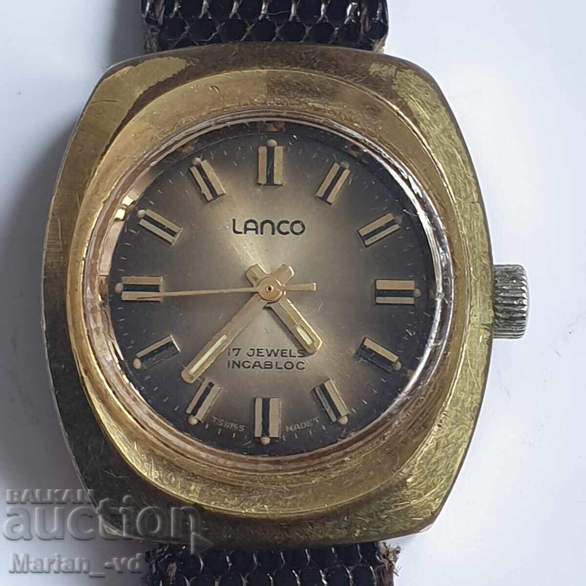 Auction  Women's gold-plated mechanical watch Lanco