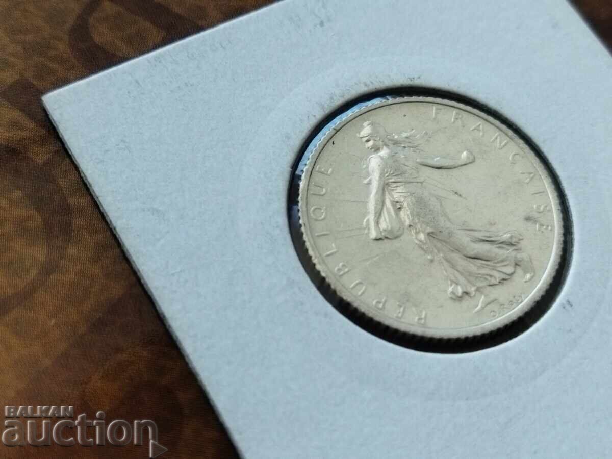 Delivery of France silver coin 1 franc 1919 Delivery of France silver coin 1 franc 1919