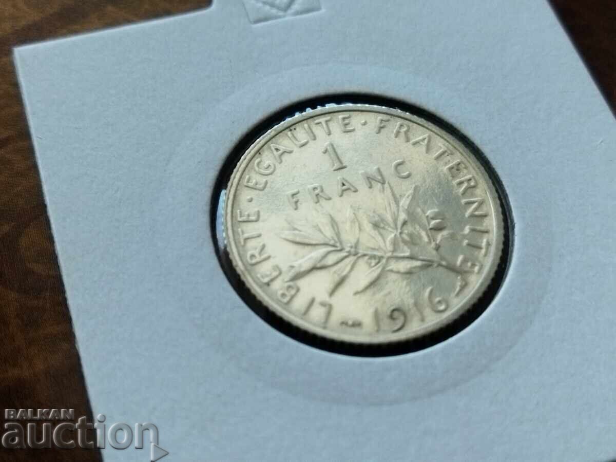 Moneda de argint Franta 1 franc 1916 cu preț 19.00 BGN | € 9.71 Moneda de argint Franta 1 franc 1916 cu preț 19.00 BGN | € 9.71