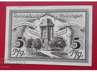 Banknote-Germany-Thuringia-Ronneburg-5 pfennig 1920