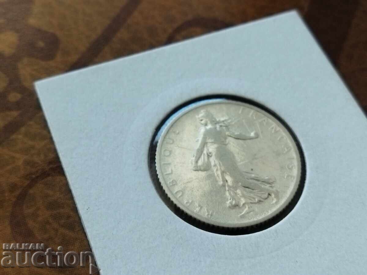 Delivery of France silver coin 1 franc 1905