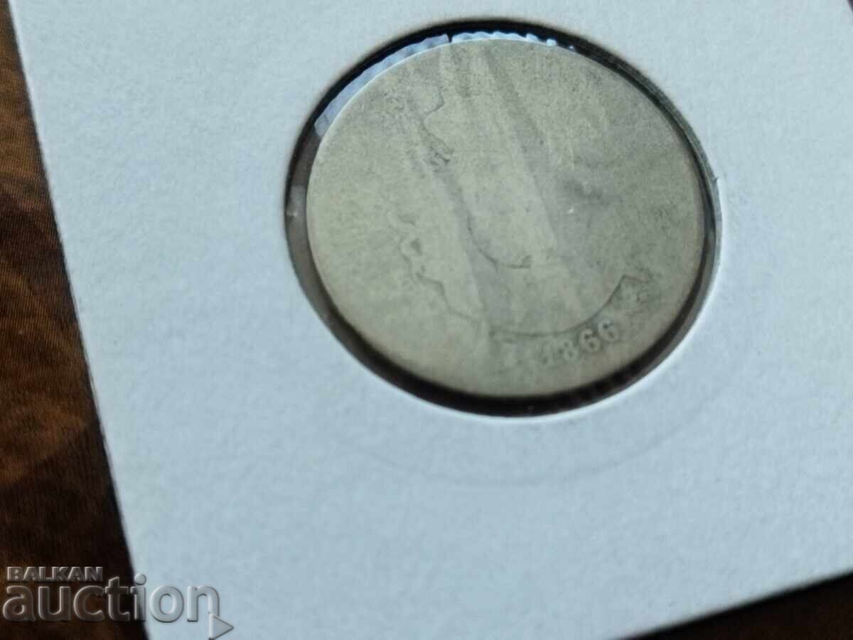 France silver coin 1 franc 1866 A - Paris with price 14.00 BGN | € 7.16 France silver coin 1 franc 1866 A - Paris with price 14.00 BGN | € 7.16