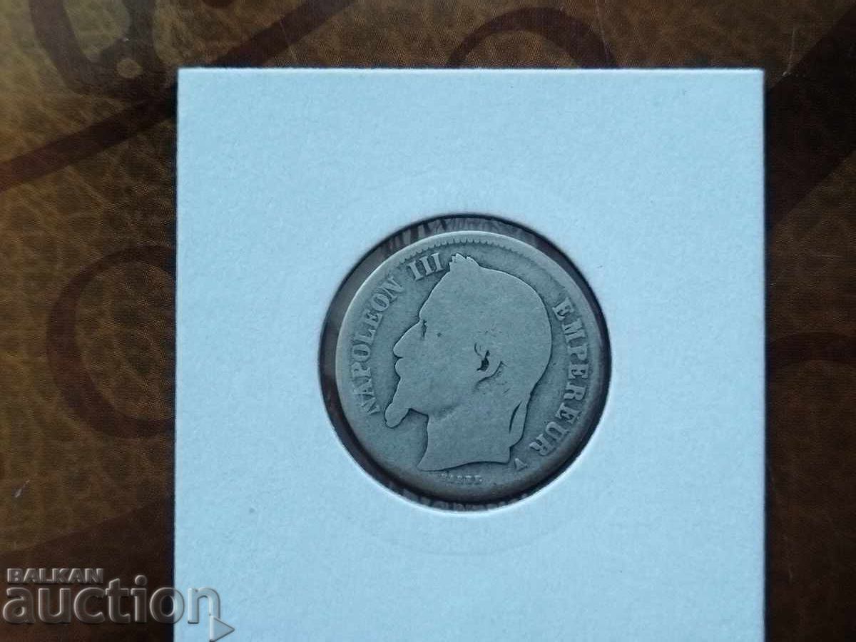 Auction France silver coin 1 franc 1866 A - Paris Auction France silver coin 1 franc 1866 A - Paris