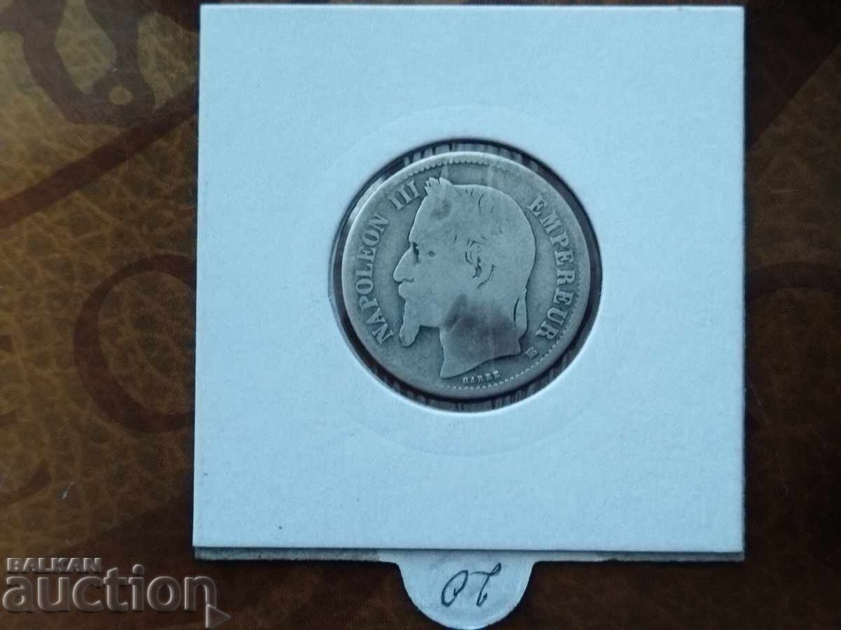 Δημοπρασία Γαλλία ασημένιο νόμισμα 1 φράγκου 1866 BB - Βρυξέλλες Δημοπρασία Γαλλία ασημένιο νόμισμα 1 φράγκου 1866 BB - Βρυξέλλες