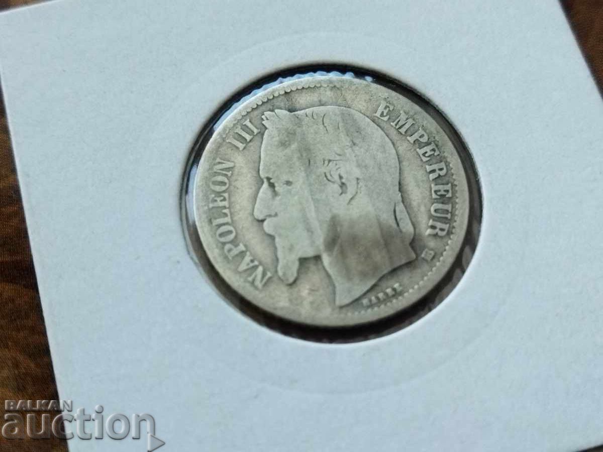 Παράδοση Γαλλία ασημένιο νόμισμα 1 φράγκου 1866 BB - Βρυξέλλες Παράδοση Γαλλία ασημένιο νόμισμα 1 φράγκου 1866 BB - Βρυξέλλες