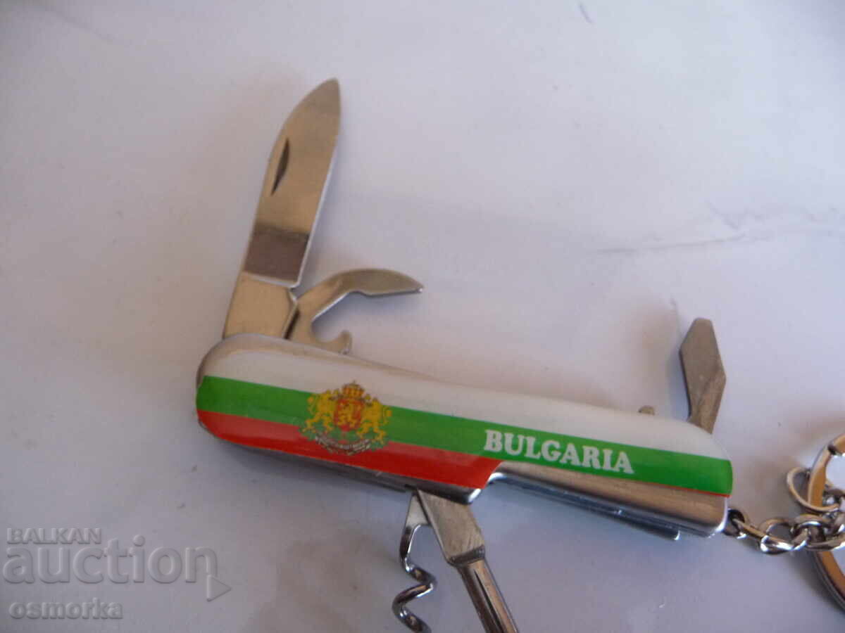 Delivery of Bulgaria multi-function pocket knife key chain flag knife