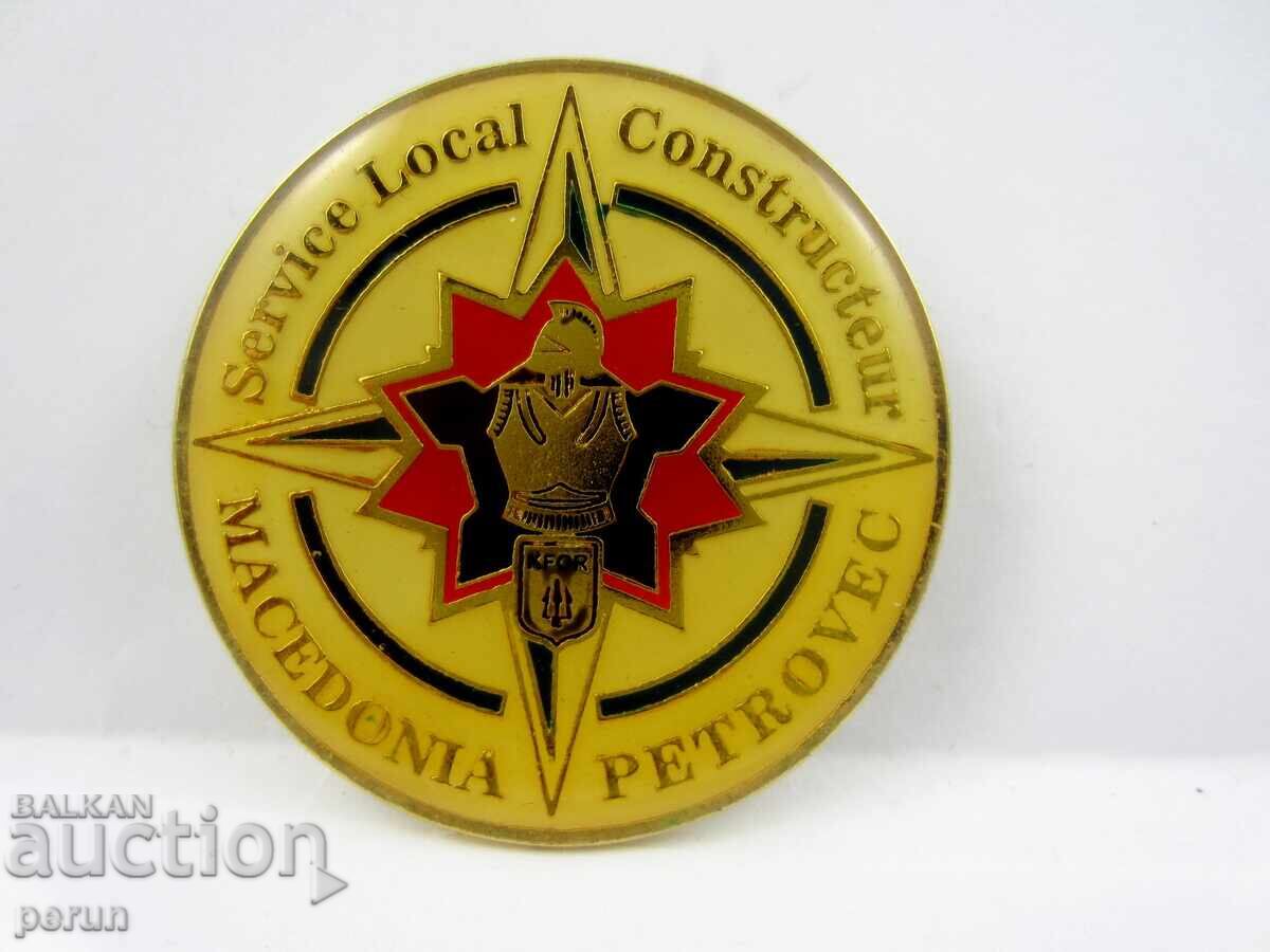 Police sign-NATO-KFOR-Mission in Kosovo-Base in Macedonia with price 23.00 BGN | € 11.76 Police sign-NATO-KFOR-Mission in Kosovo-Base in Macedonia with price 23.00 BGN | € 11.76