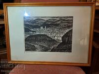 Grafic „Tarnovo” 1966 de marele artist Vesselin Staykov