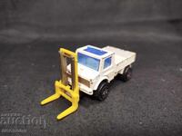 OLD RETRO METAL TROLLEY MAJORETTE FRANCE UNIMOG FORKLIFT