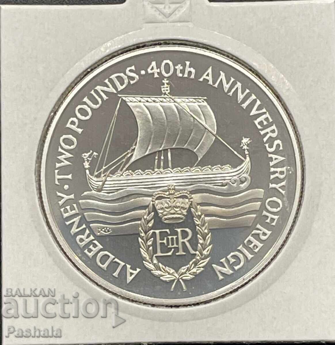 Alderney 2 λίρες 1992 Ασήμι. Alderney 2 λίρες 1992 Ασήμι.