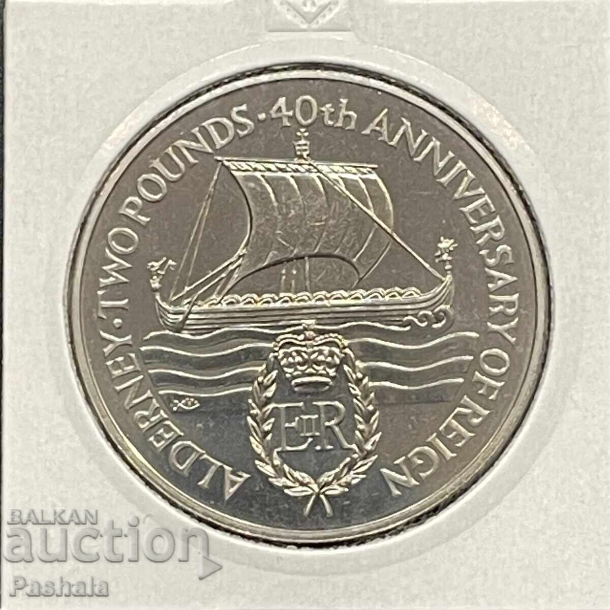 Alderney 2 pounds 1992 Alderney 2 pounds 1992