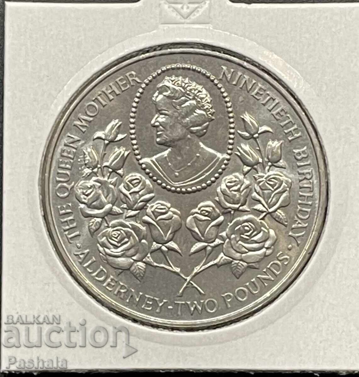 Alderney 2 pounds 1990 Alderney 2 pounds 1990