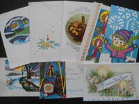 Old Bulgarian New Year's cards, 8 pieces