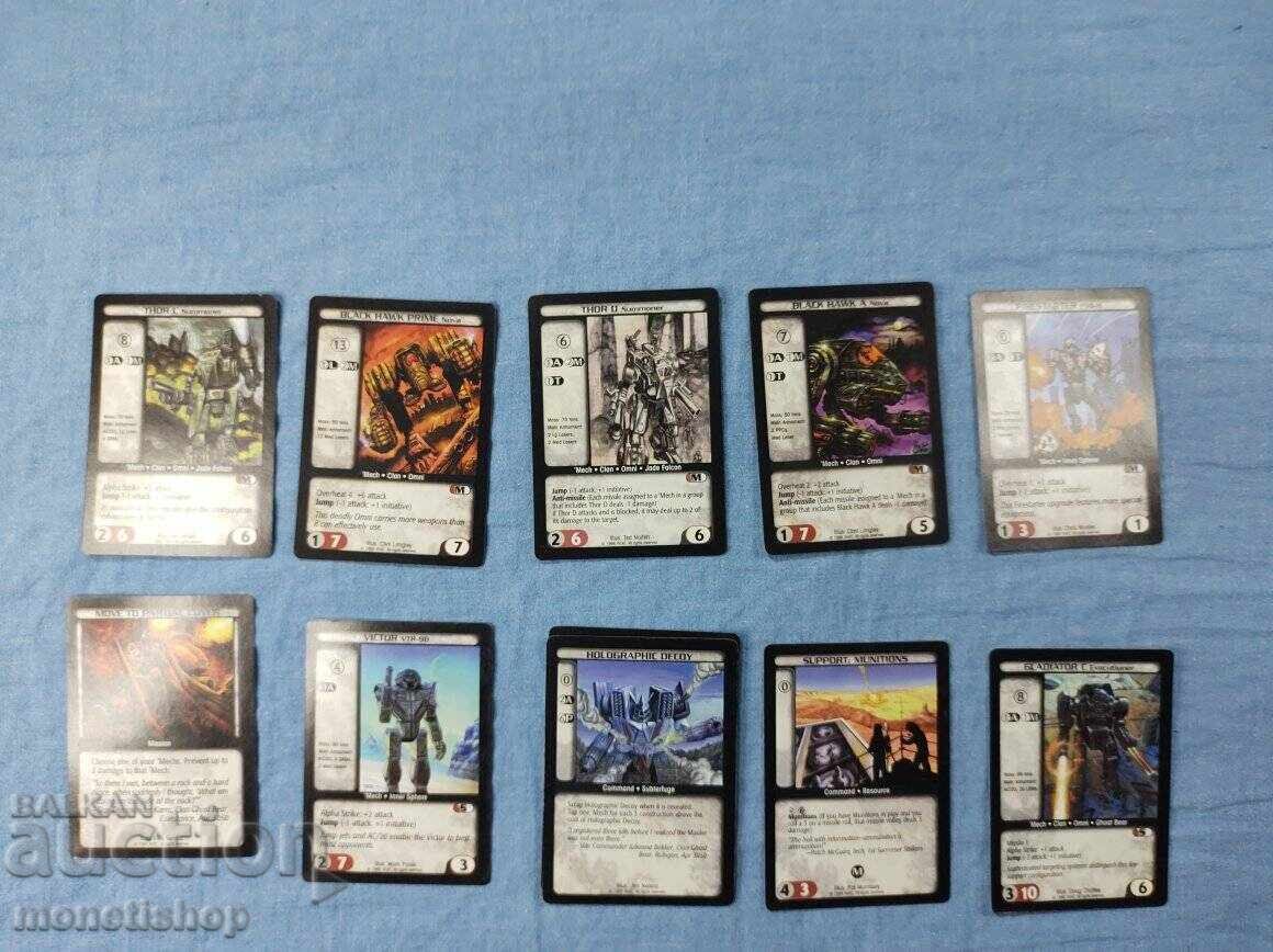 We offer a large collection of Batletech cards We offer a large collection of Batletech cards