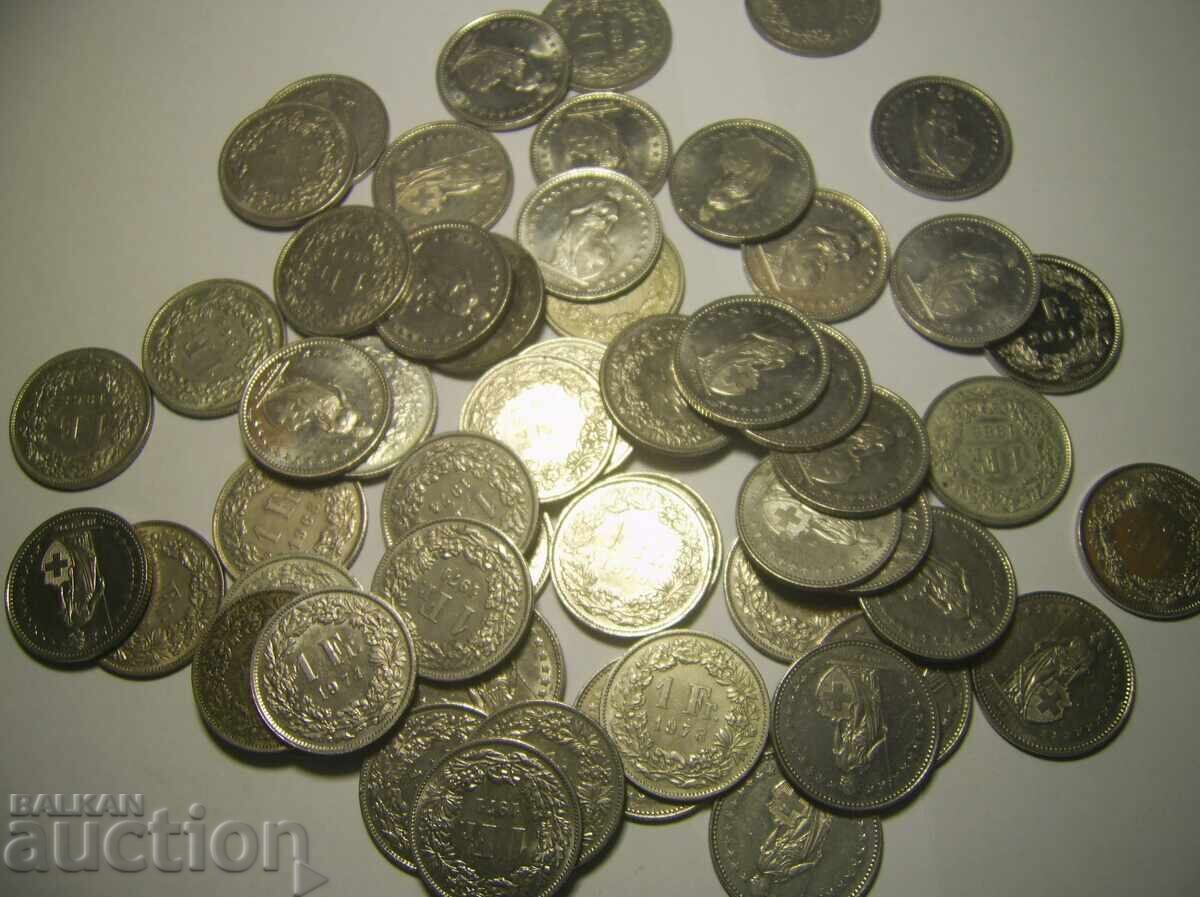 Auction Currency CHF 221.50 Swiss Franc large coins Auction Currency CHF 221.50 Swiss Franc large coins