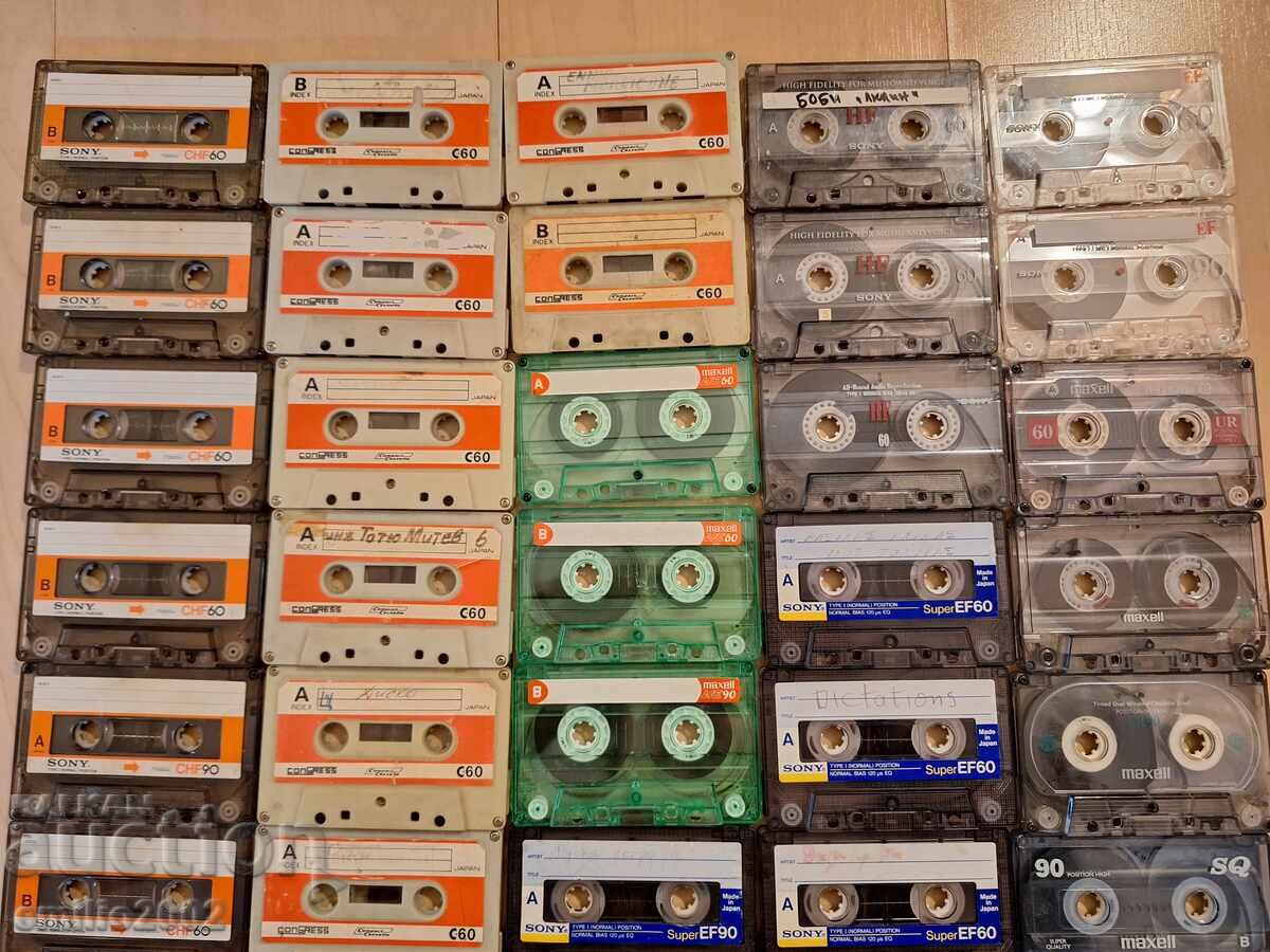 Audio cassettes 40pcs without boxes 01 with price 34.00 BGN | € 17.38 Audio cassettes 40pcs without boxes 01 with price 34.00 BGN | € 17.38