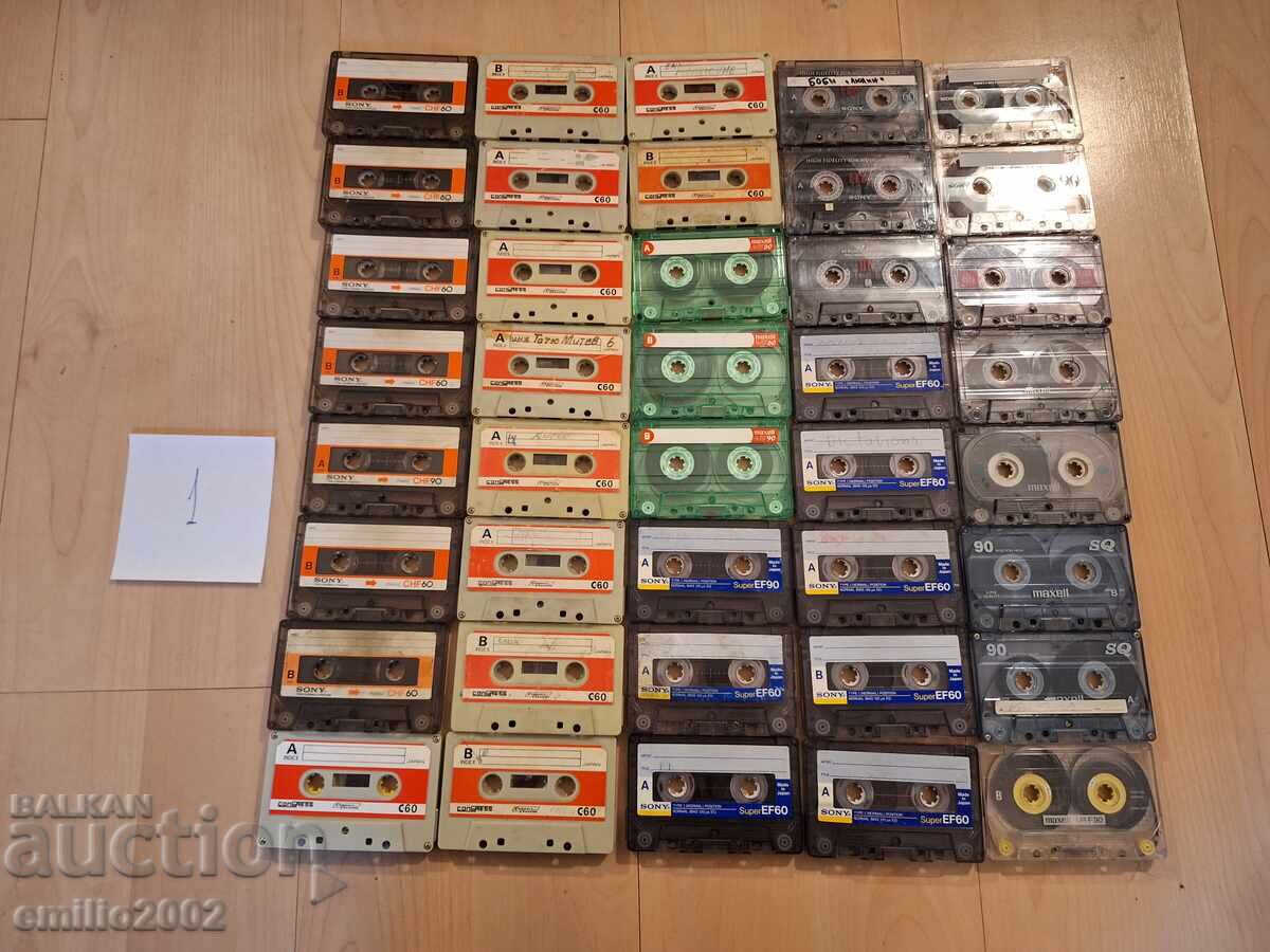 Audio cassettes 40pcs without boxes 01 Audio cassettes 40pcs without boxes 01