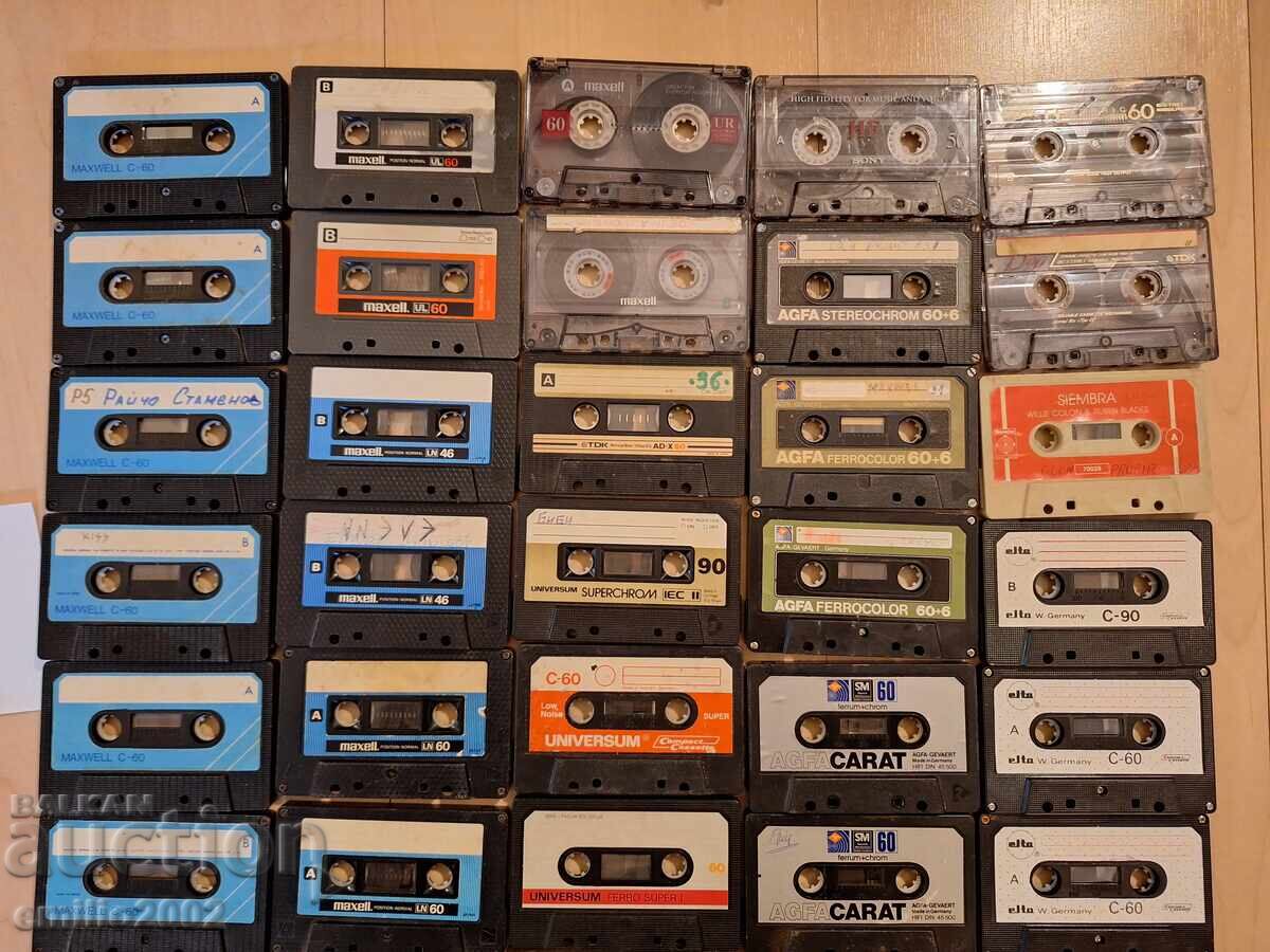 Audio cassettes 40pcs without boxes 02 with price 34.00 BGN | € 17.38 Audio cassettes 40pcs without boxes 02 with price 34.00 BGN | € 17.38