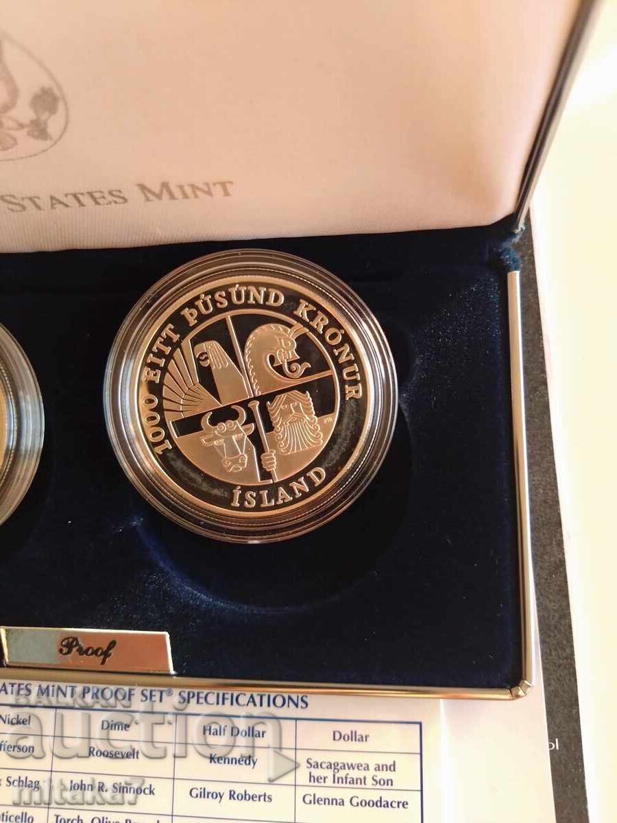 Leif Erikson silver coin set - 5