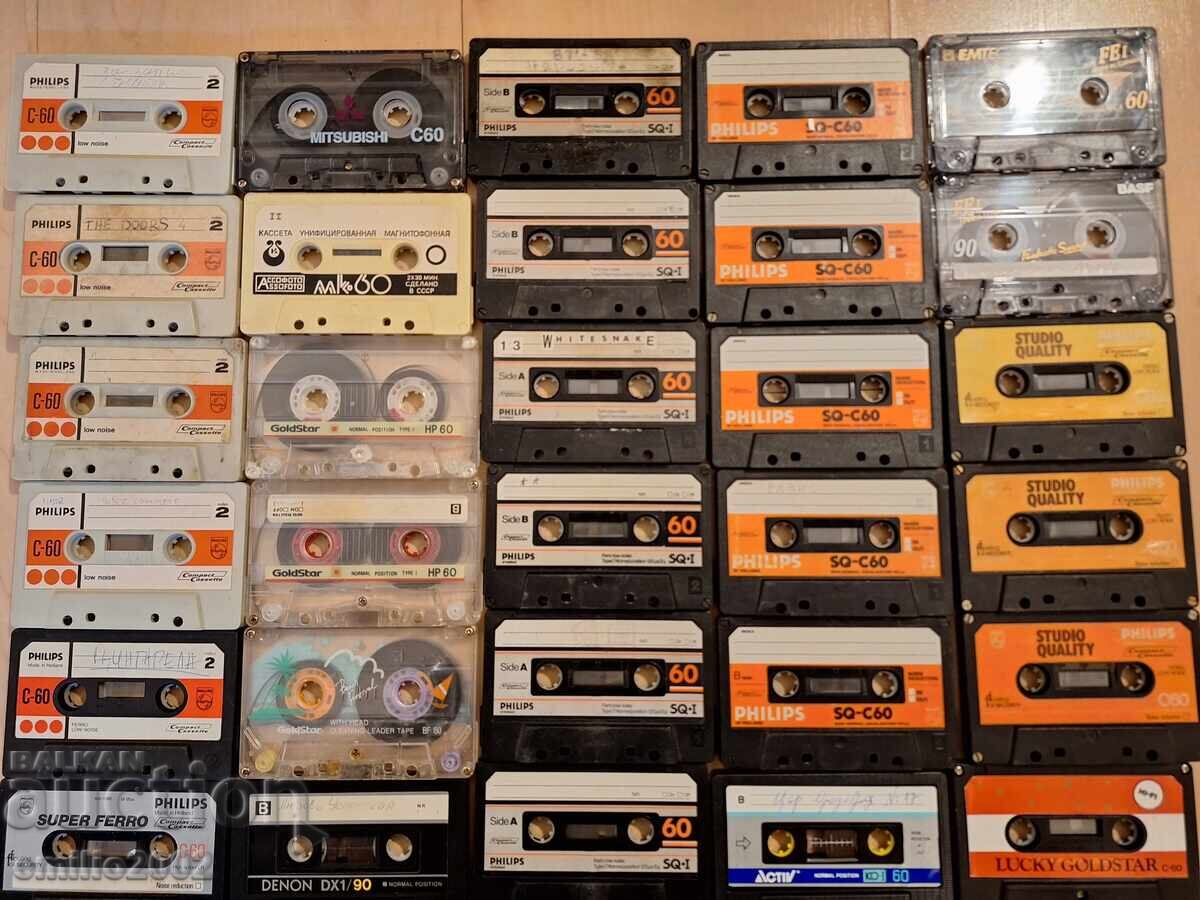Audio cassettes 40pcs without boxes 04 with price 34.00 BGN | € 17.38 Audio cassettes 40pcs without boxes 04 with price 34.00 BGN | € 17.38