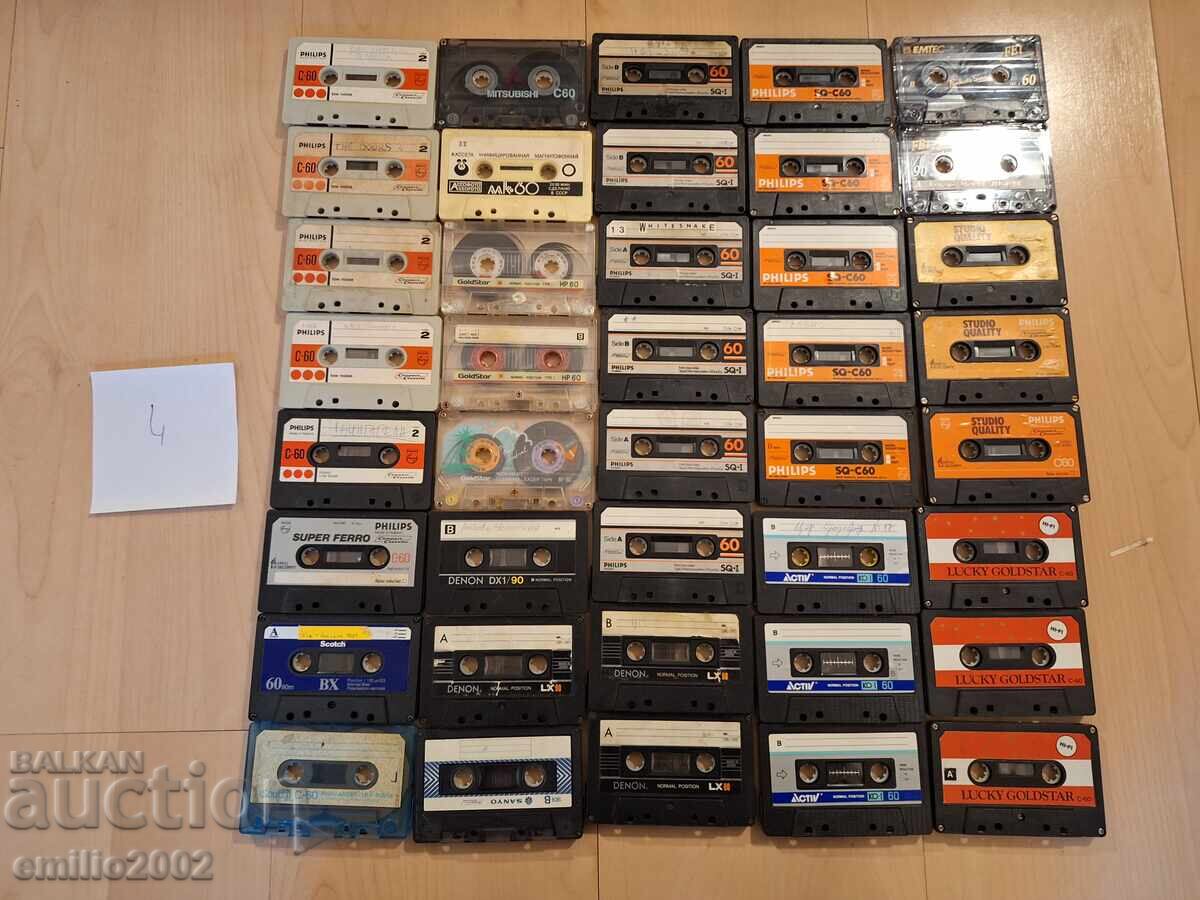 Audio cassettes 40pcs without boxes 04 Audio cassettes 40pcs without boxes 04