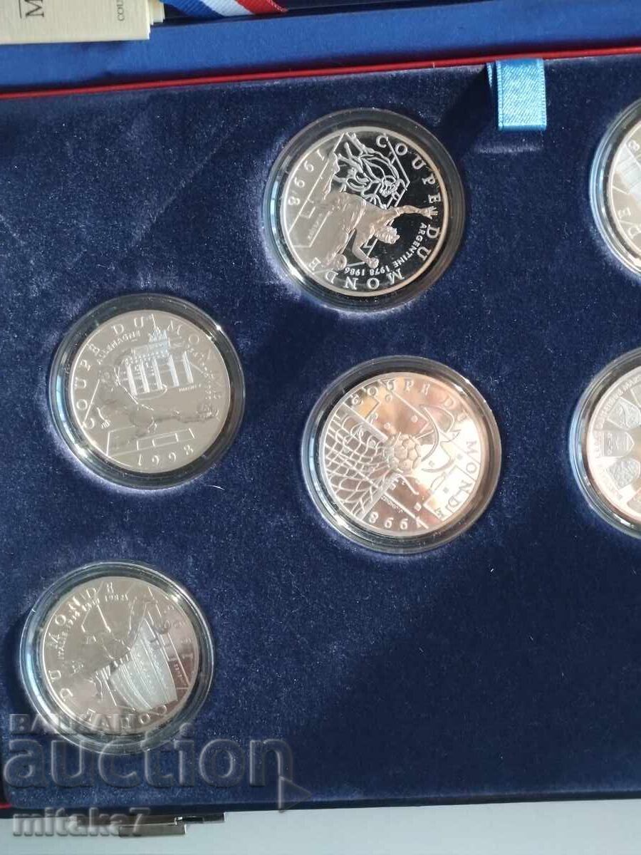 Auction  Set of silver coins World Cup 1998
