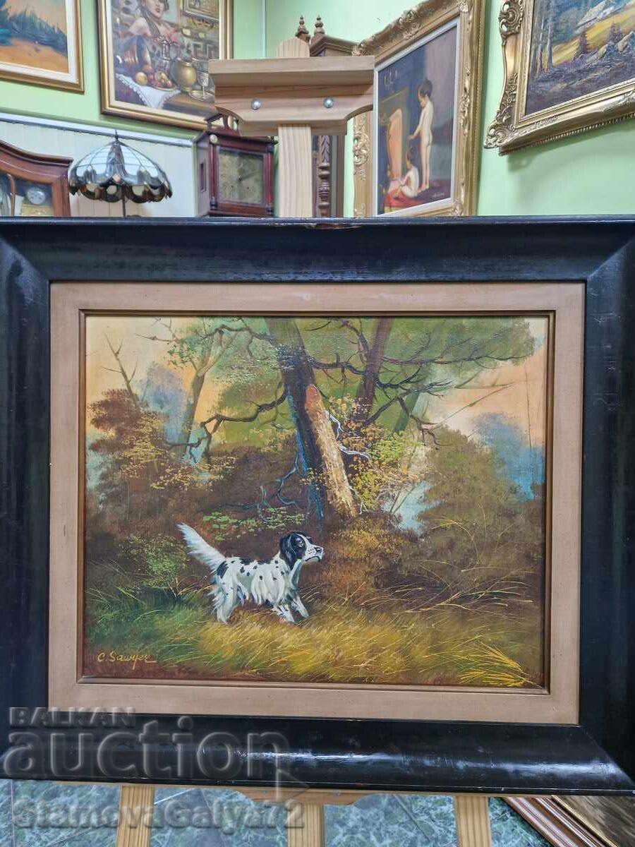 Аукцион Чудесна антикварна авторска картина масло върху платно Аукцион Чудесна антикварна авторска картина масло върху платно