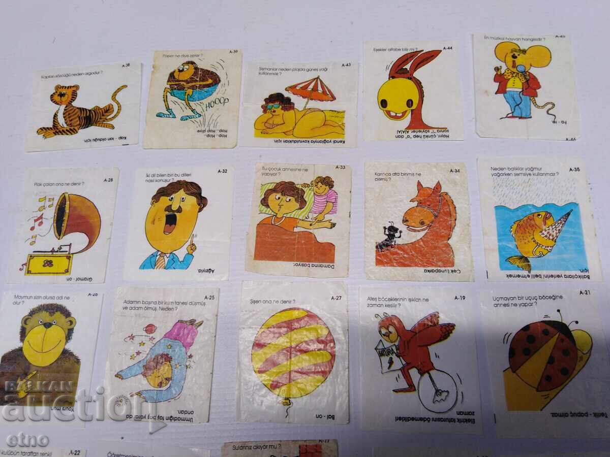 20 buc. POZE GUME DE MESTECAT cu preț 30.00 BGN | € 15.34 20 buc. POZE GUME DE MESTECAT cu preț 30.00 BGN | € 15.34