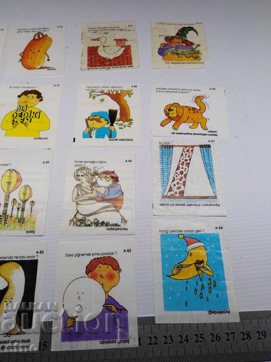 Auction  20 pcs. OLD CHEWING GUM PICTURES
