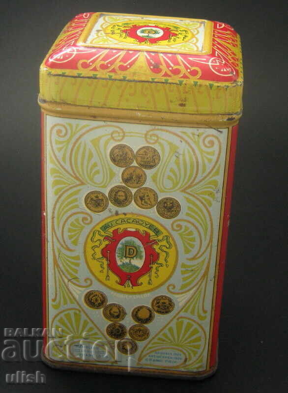 Auction  Holland old tin can of cocoa Droste Cacao 100 grams