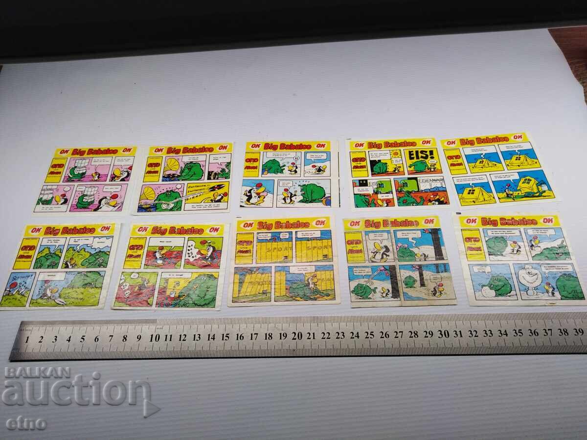 10 pcs. OLD CHEWING GUM PICTURES