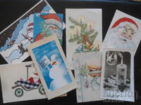 Old Bulgarian New Year's cards, 8 pieces