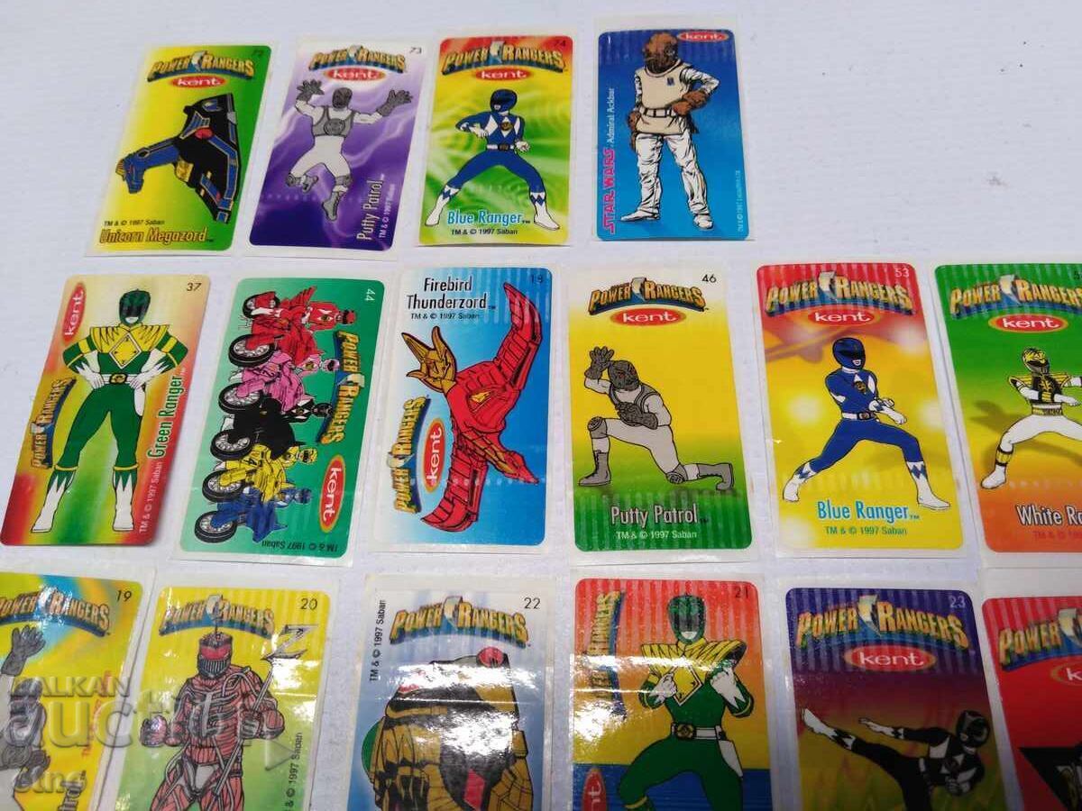 1997 34 pcs. OLD STICKER CARDS FROM GUM - POWER RANGERS - 5 1997 34 pcs. OLD STICKER CARDS FROM GUM - POWER RANGERS - 5