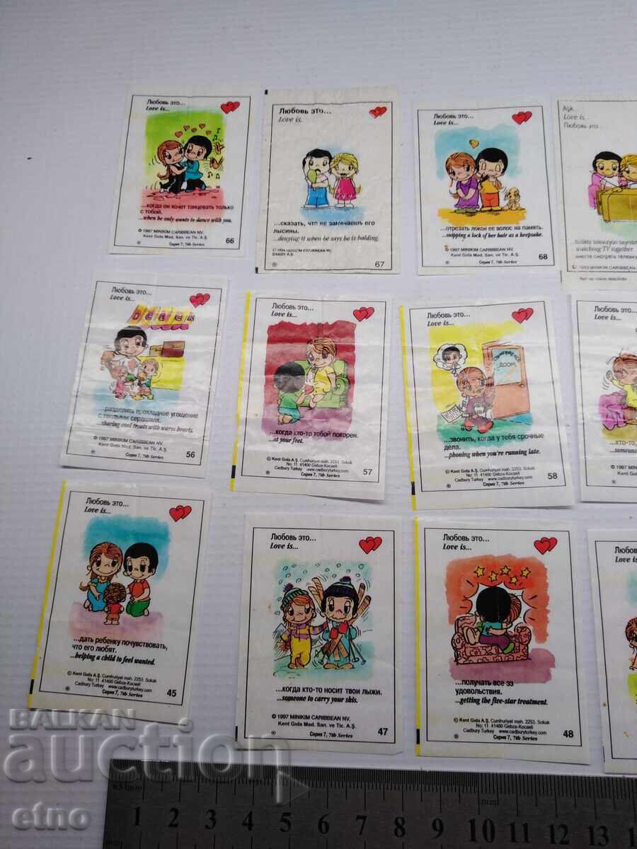 30 pcs. OLD CHEWING GUM PICTURES with price 20.00 BGN | € 10.23 30 pcs. OLD CHEWING GUM PICTURES with price 20.00 BGN | € 10.23
