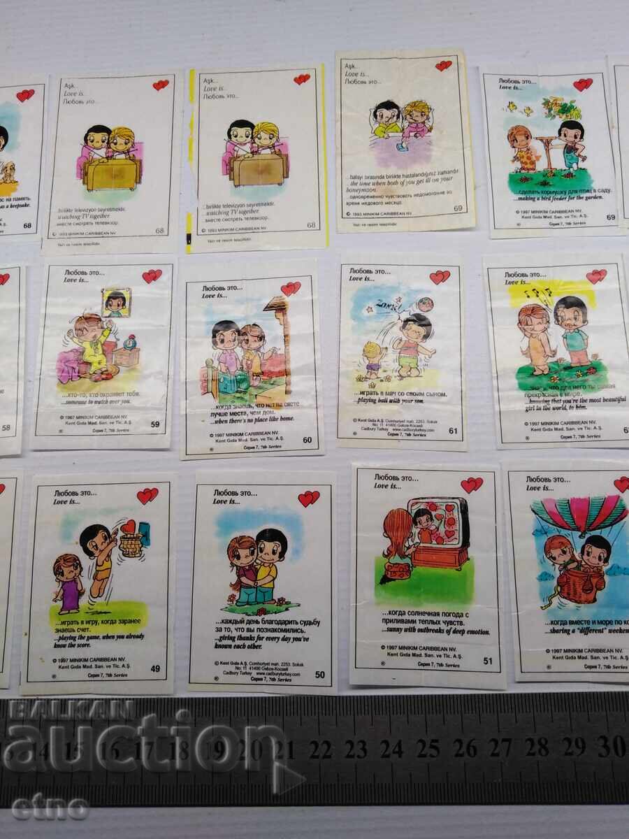 Auction 30 pcs. OLD CHEWING GUM PICTURES Auction 30 pcs. OLD CHEWING GUM PICTURES