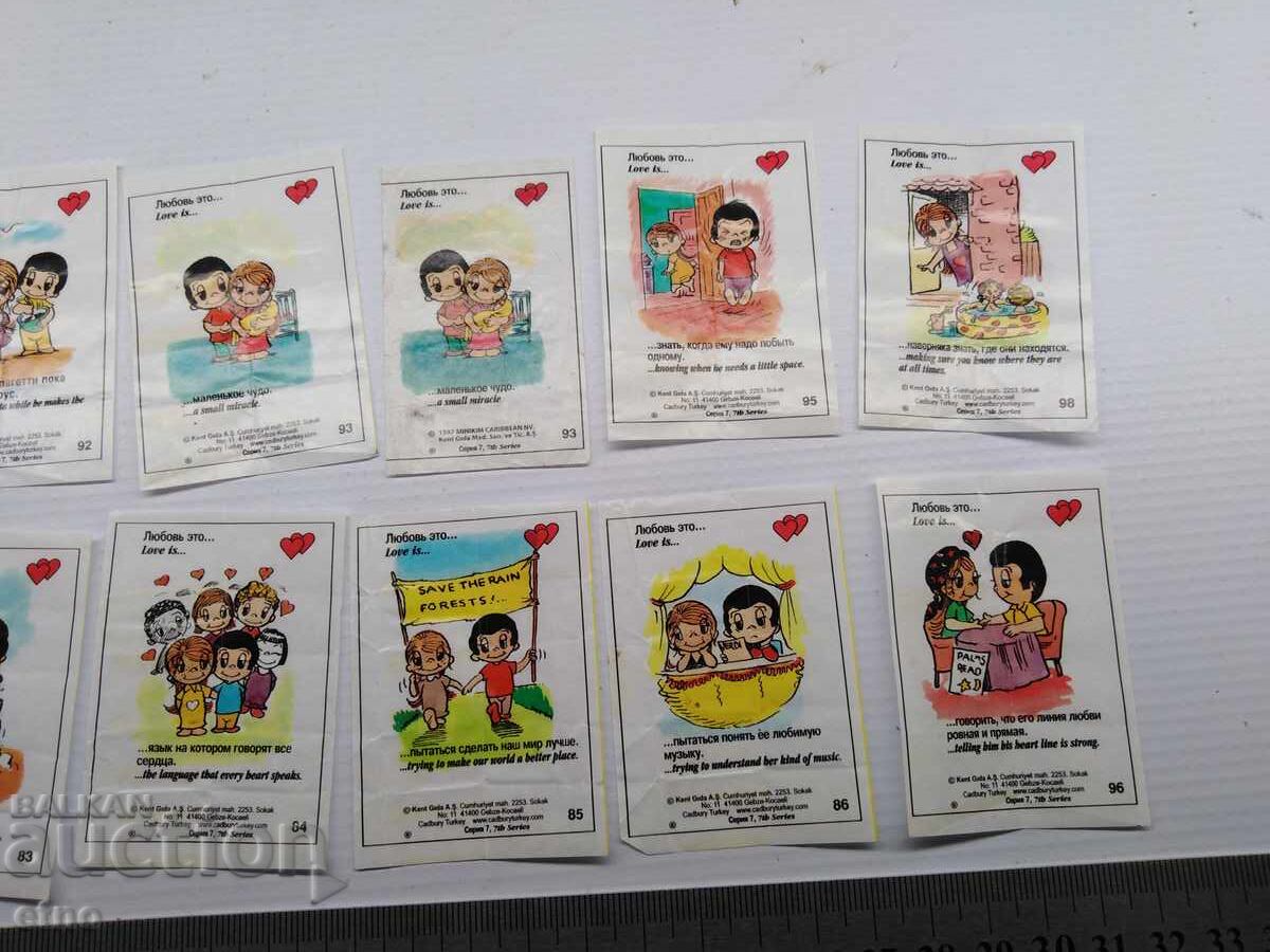 Auction 16 pcs. OLD CHEWING GUM PICTURES Auction 16 pcs. OLD CHEWING GUM PICTURES